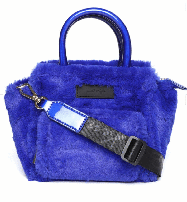Kendall & Kylie for Blue Solid Faux Fur Sling Bag